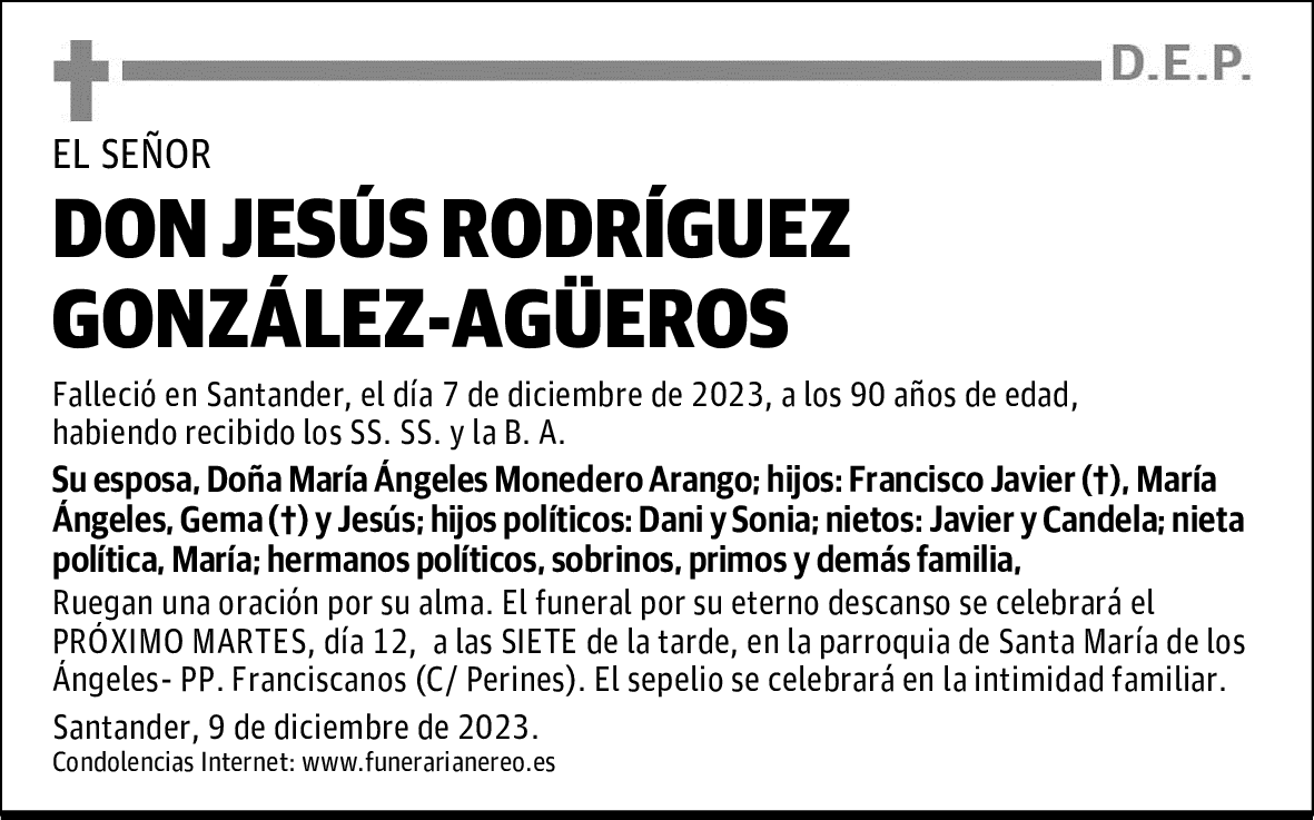 DON JESÚS RODRÍGUEZ GONZÁLEZ-AGÜEROS