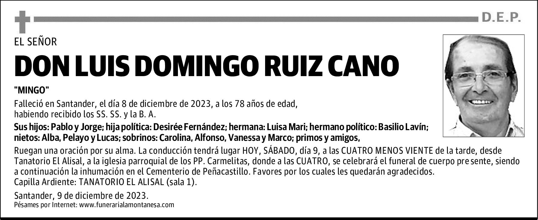 DON LUIS DOMINGO RUIZ CANO