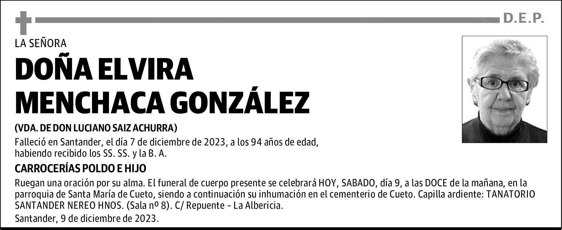 DOÑA ELVIRA MENCHACA GONZÁLEZ