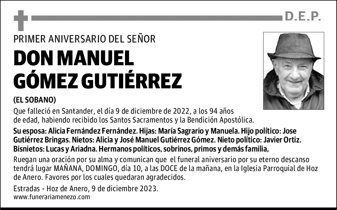 DON MANUEL GÓMEZ GUTIÉRREZ