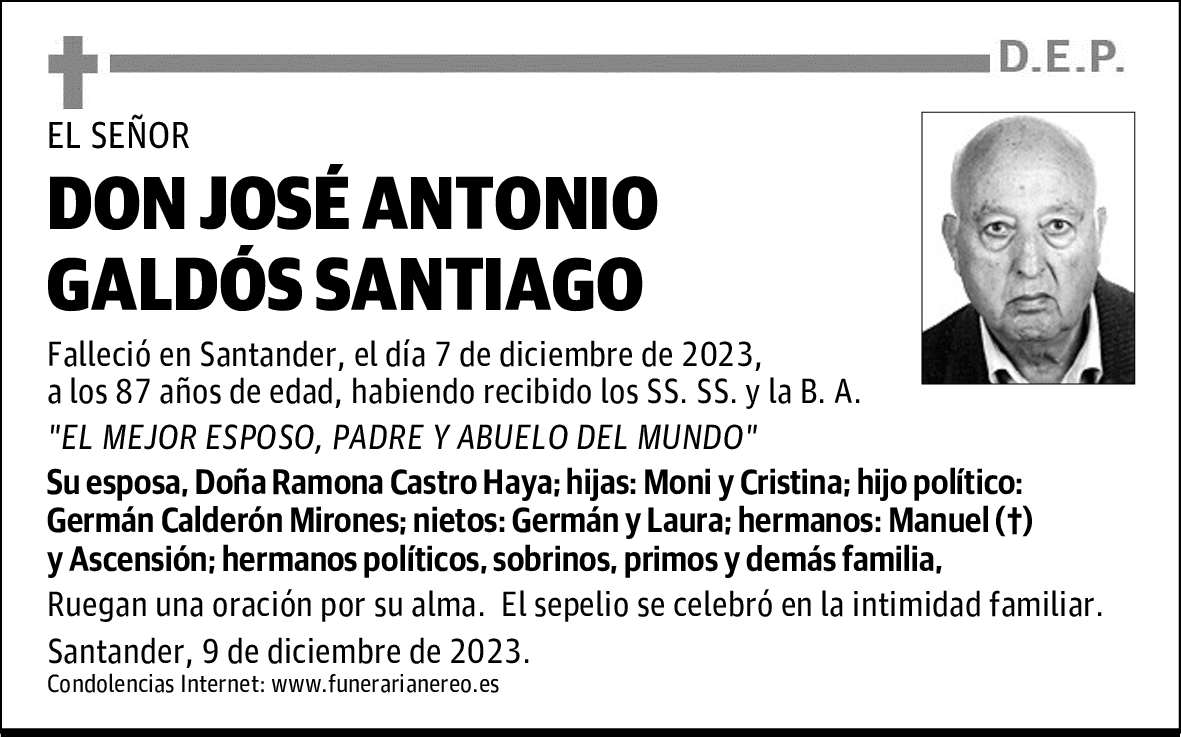 DON JOSÉ ANTONIO GALDÓS SANTIAGO