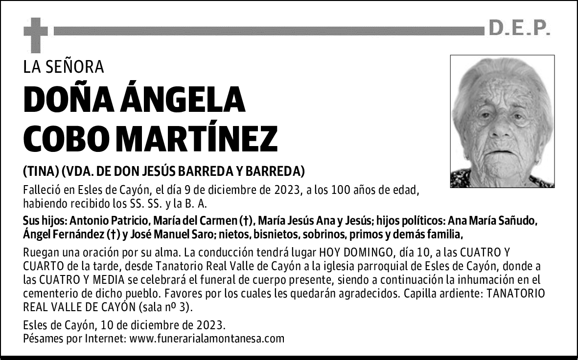 DOÑA ÁNGELA COBO MARTÍNEZ