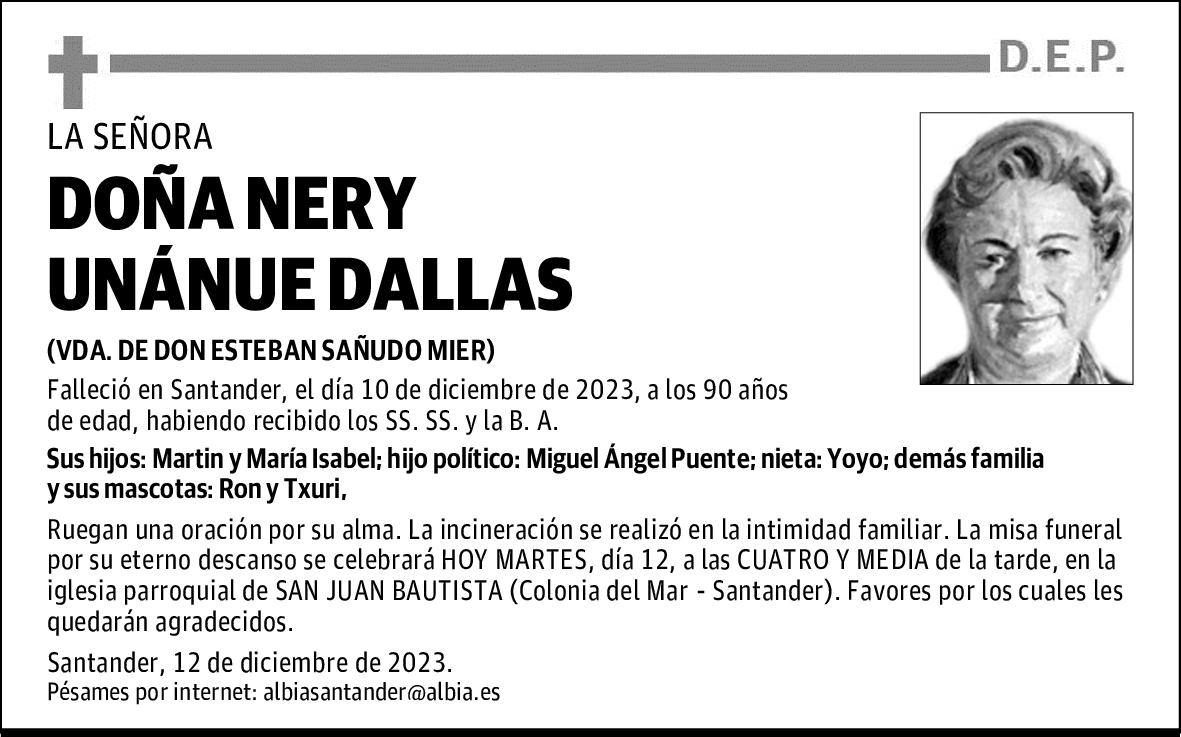 DOÑA NERY UNÁNUE DALLAS