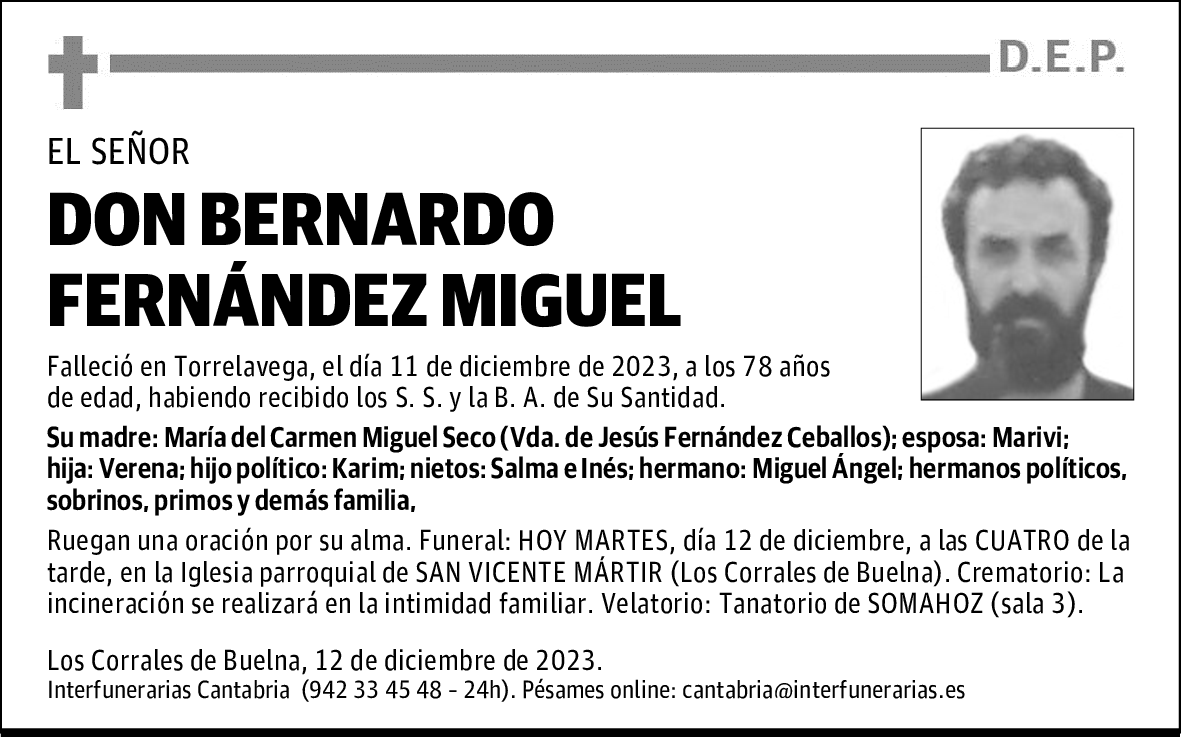 DON BERNARDO FERNÁNDEZ MIGUEL