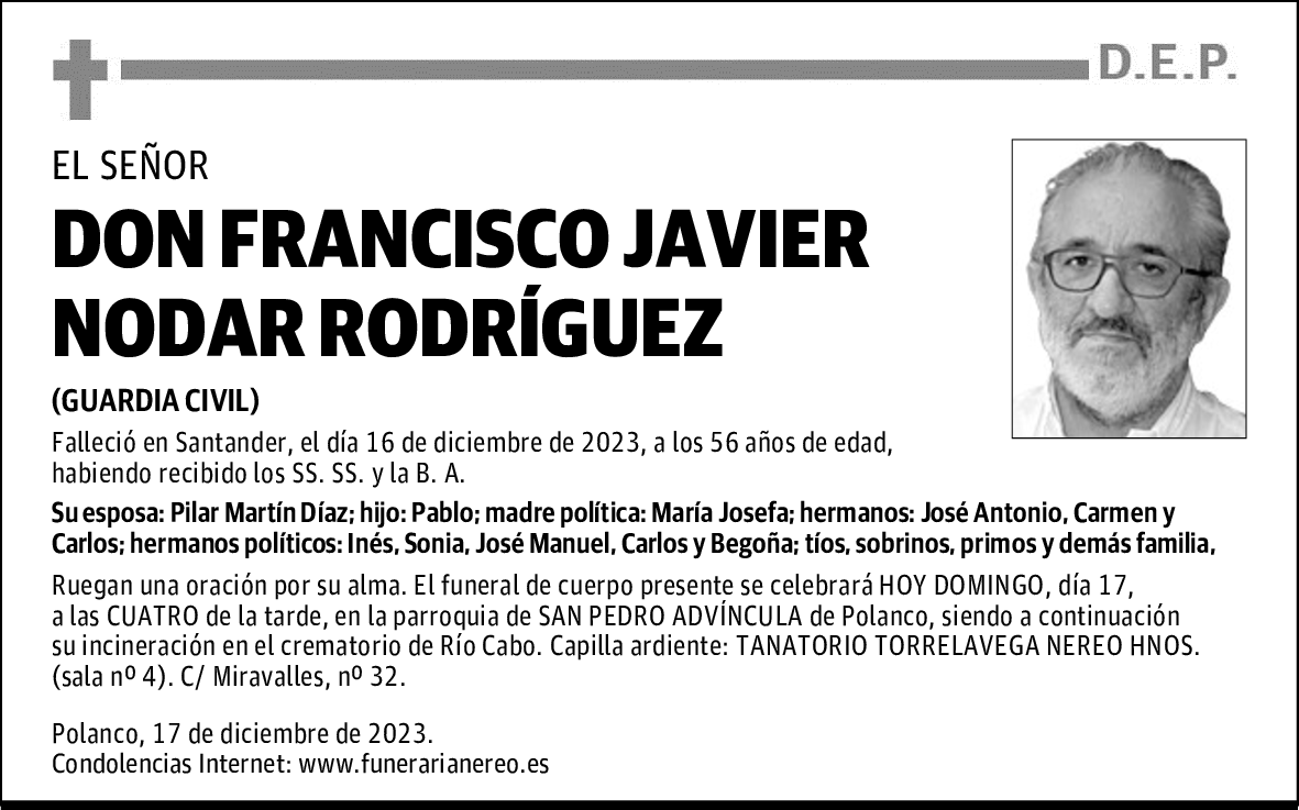 DON FRANCISCO JAVIER NODAR RODRÍGUEZ