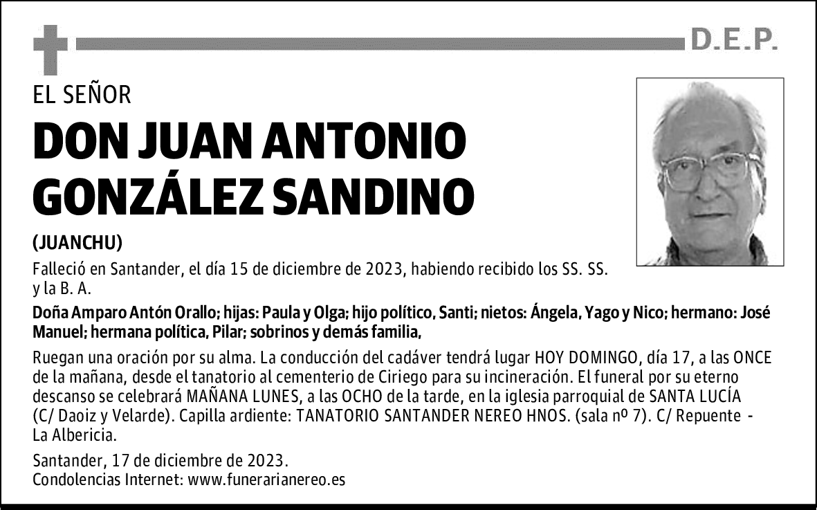 DON JUAN ANTONIO GONZÁLEZ SANDINO
