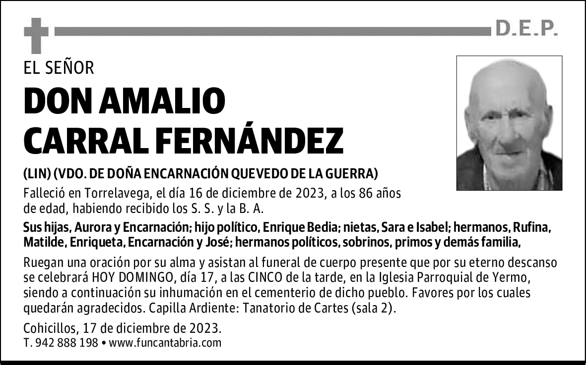 DON AMALIO CARRAL FERNÁNDEZ