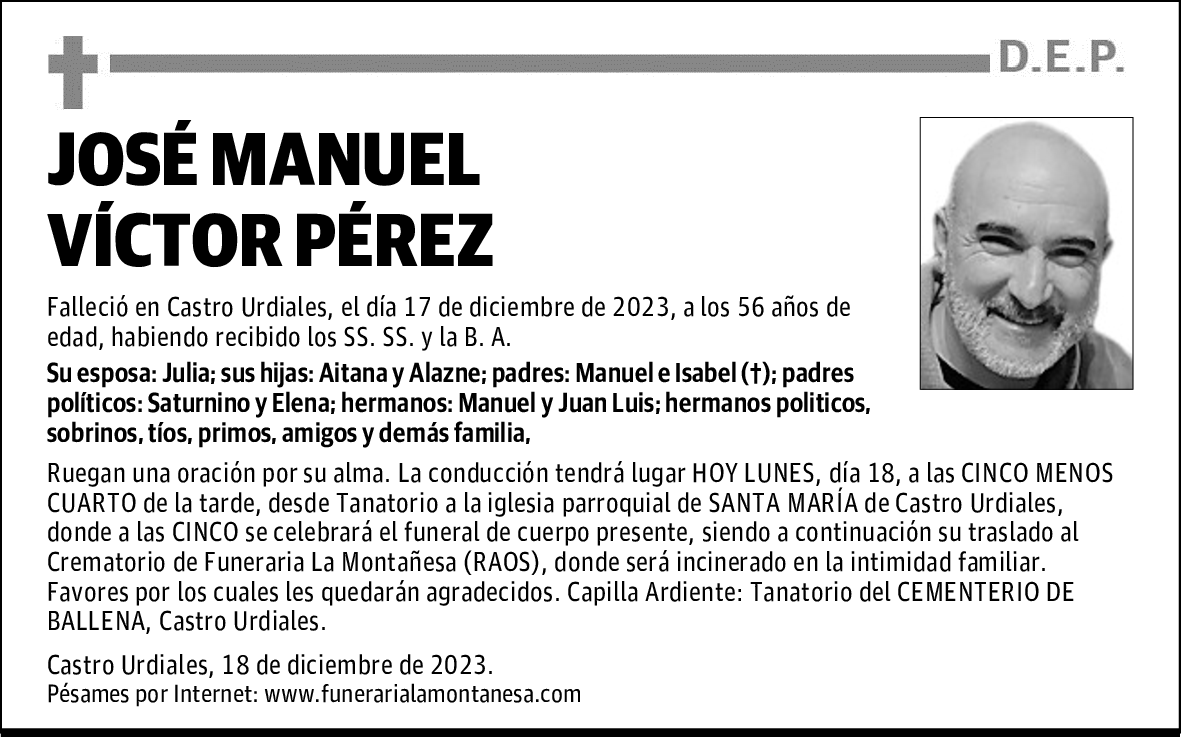 JOSÉ MANUEL VÍCTOR PÉREZ