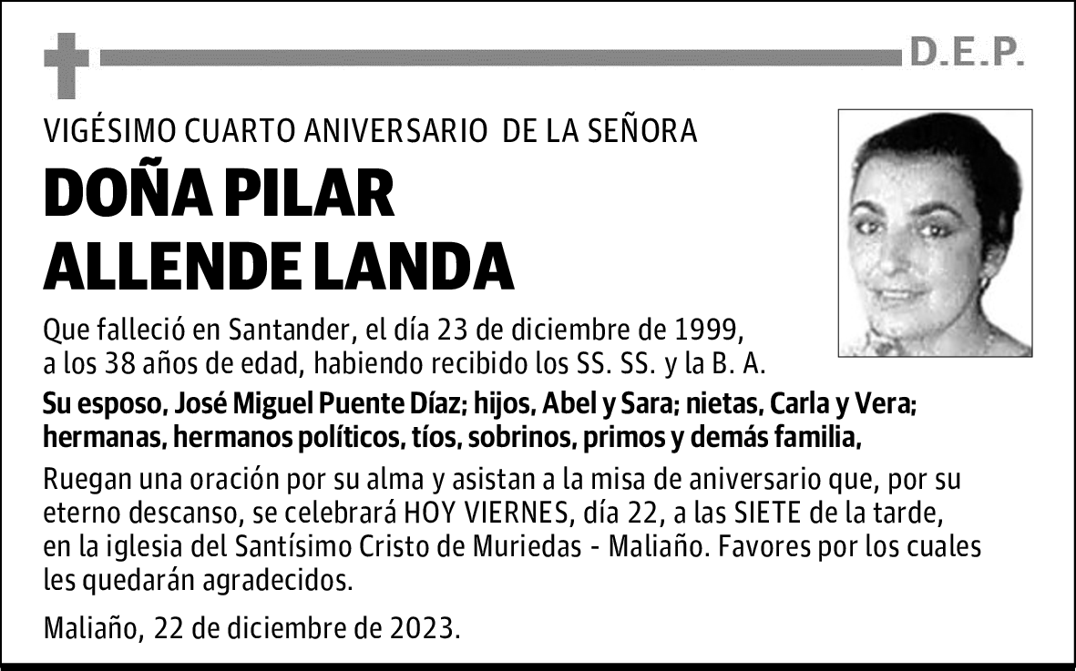 DOÑA PILAR ALLENDE LANDA