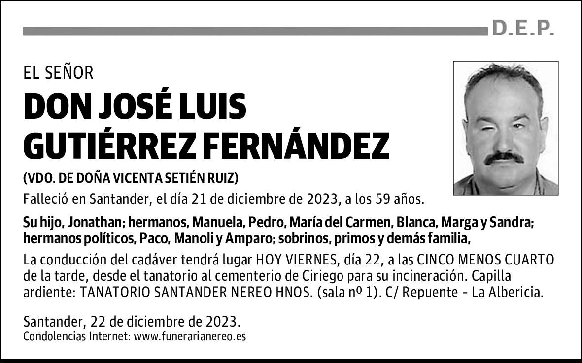 DON JOSÉ LUIS GUTIÉRREZ FERNÁNDEZ