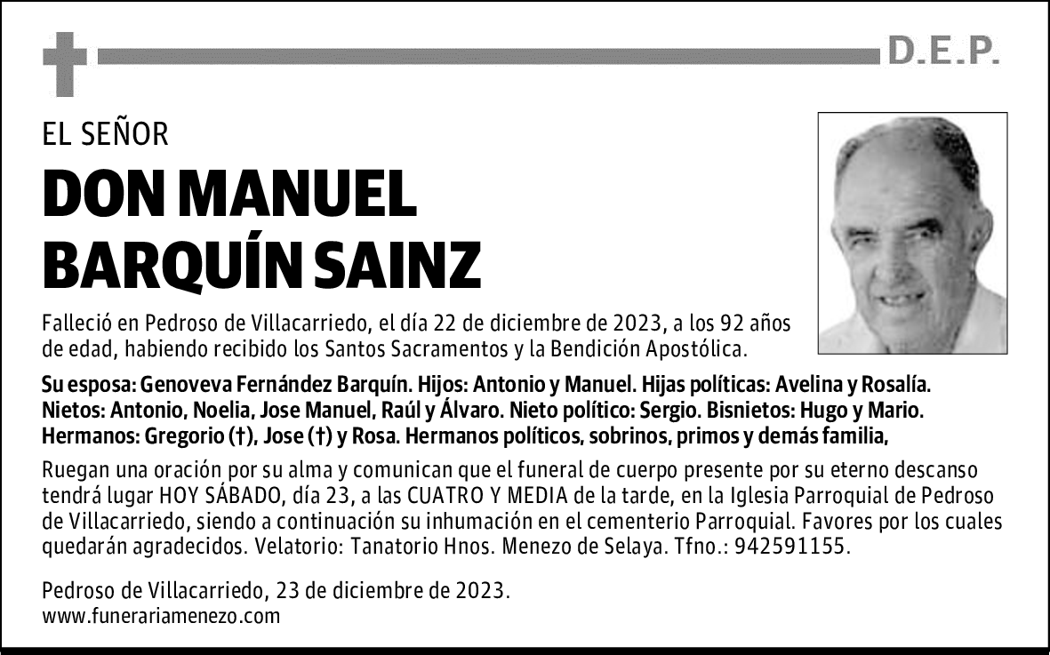 DON MANUEL BARQUÍN SAINZ