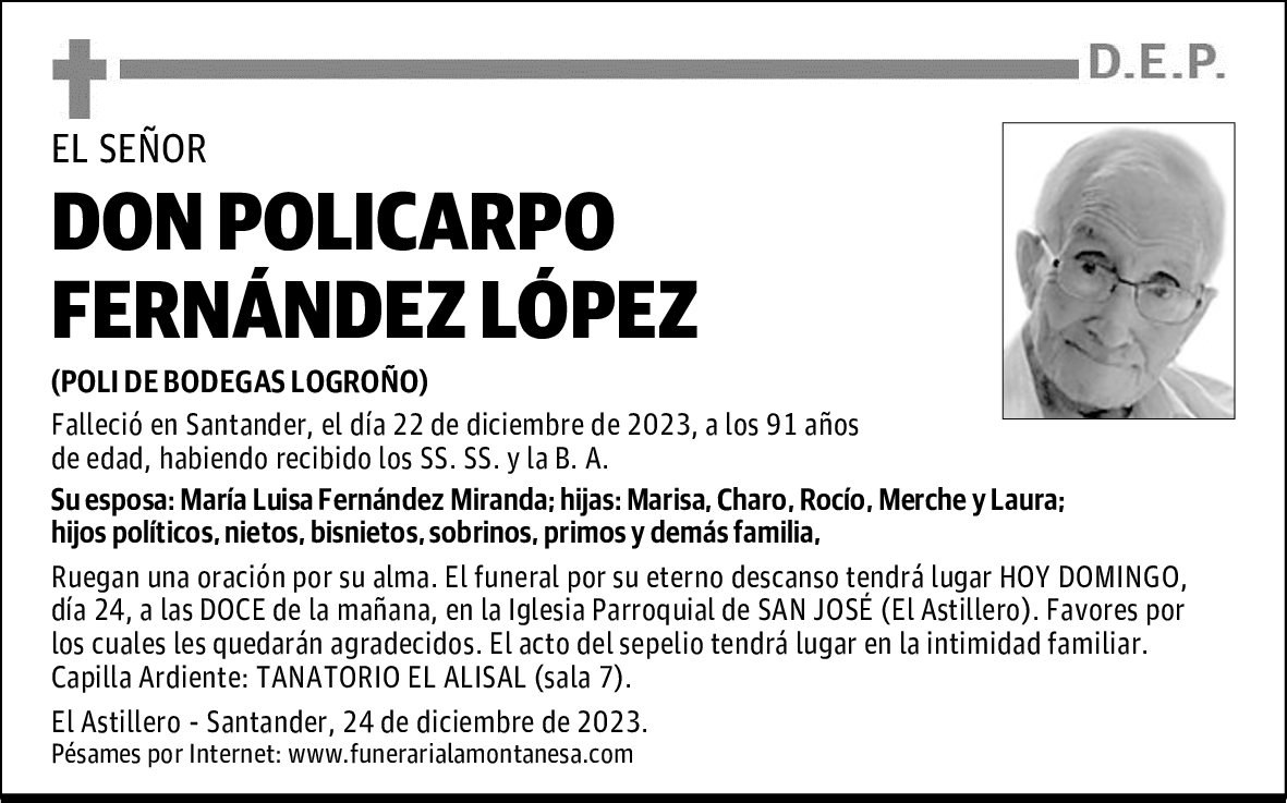 DON POLICARPO FERNÁNDEZ LÓPEZ
