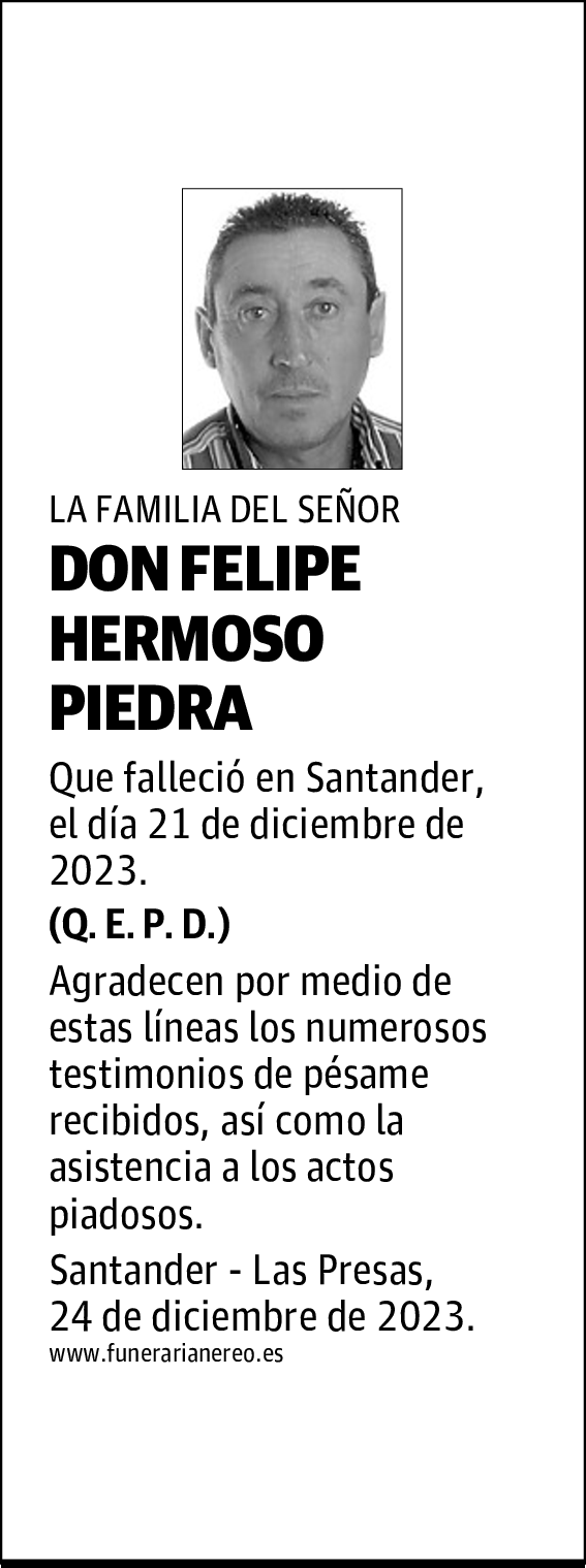DON FELIPE HERMOSO PIEDRA