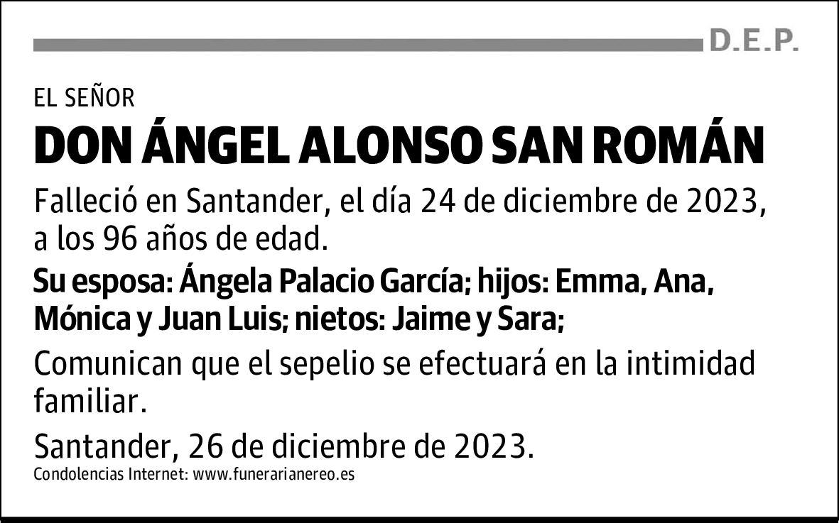 DON ÁNGEL ALONSO SAN ROMÁN