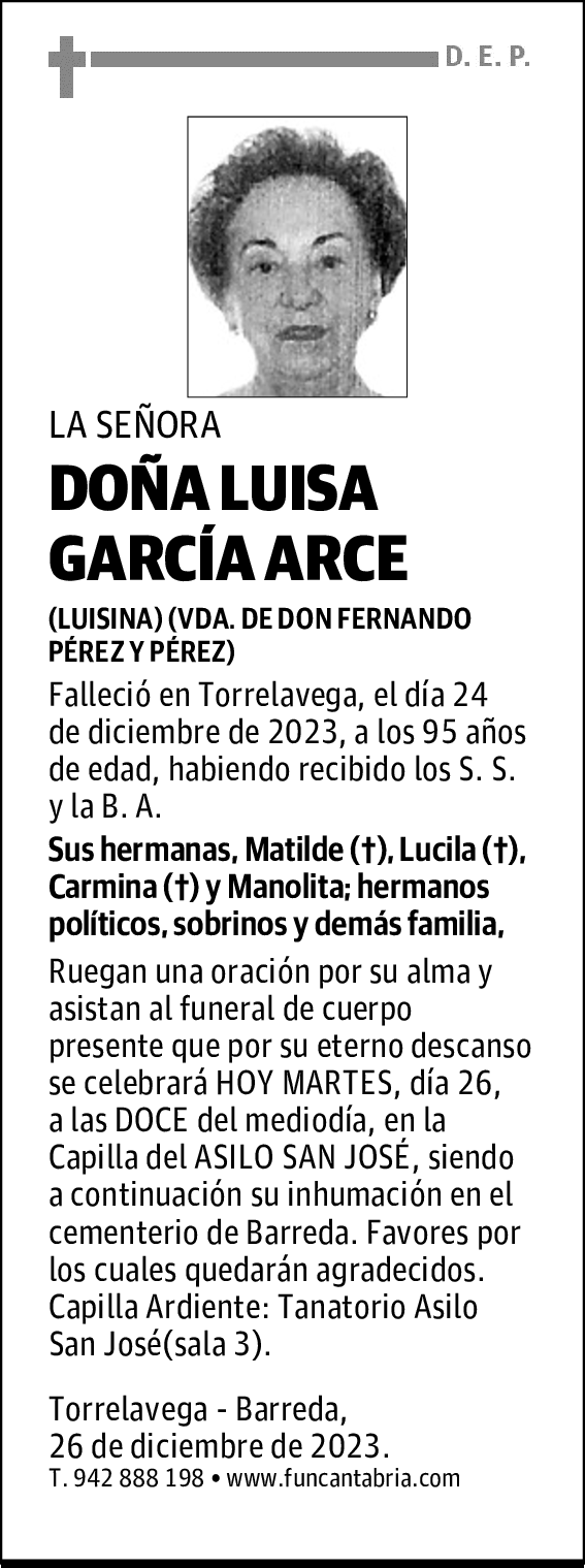 DOÑA LUISA GARCÍA ARCE