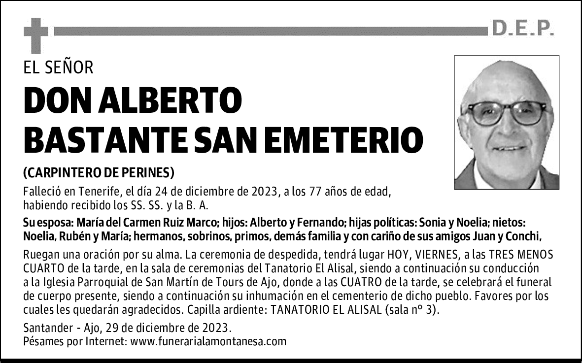 DON ALBERTO BASTANTE SAN EMETERIO