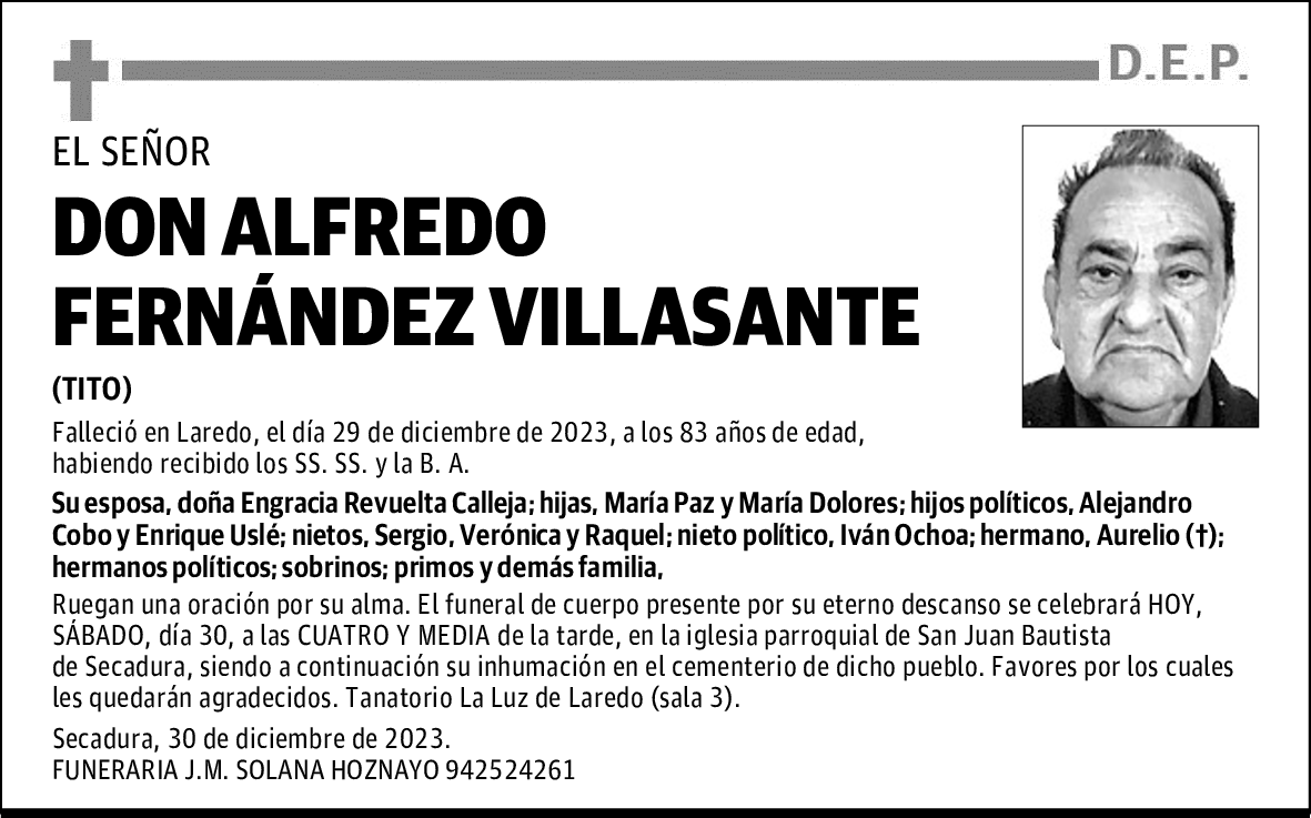 DON ALFREDO FERNÁNDEZ VILLASANTE