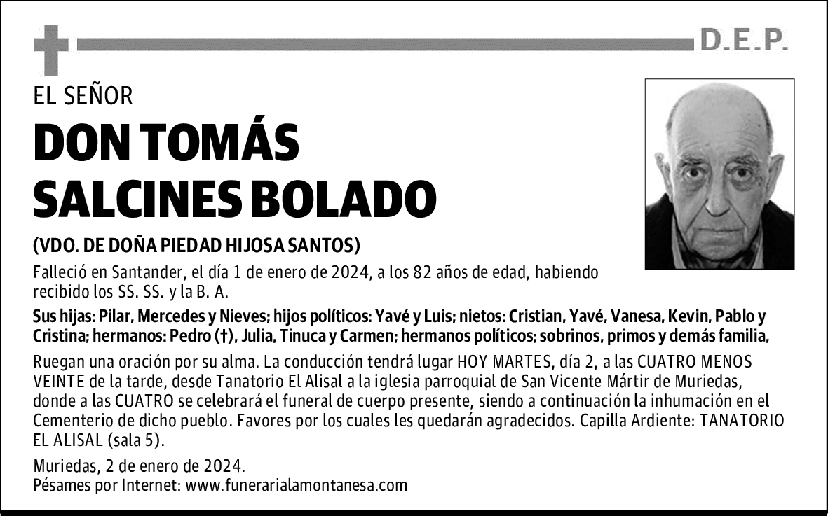 DON TOMÁS SALCINES BOLADO