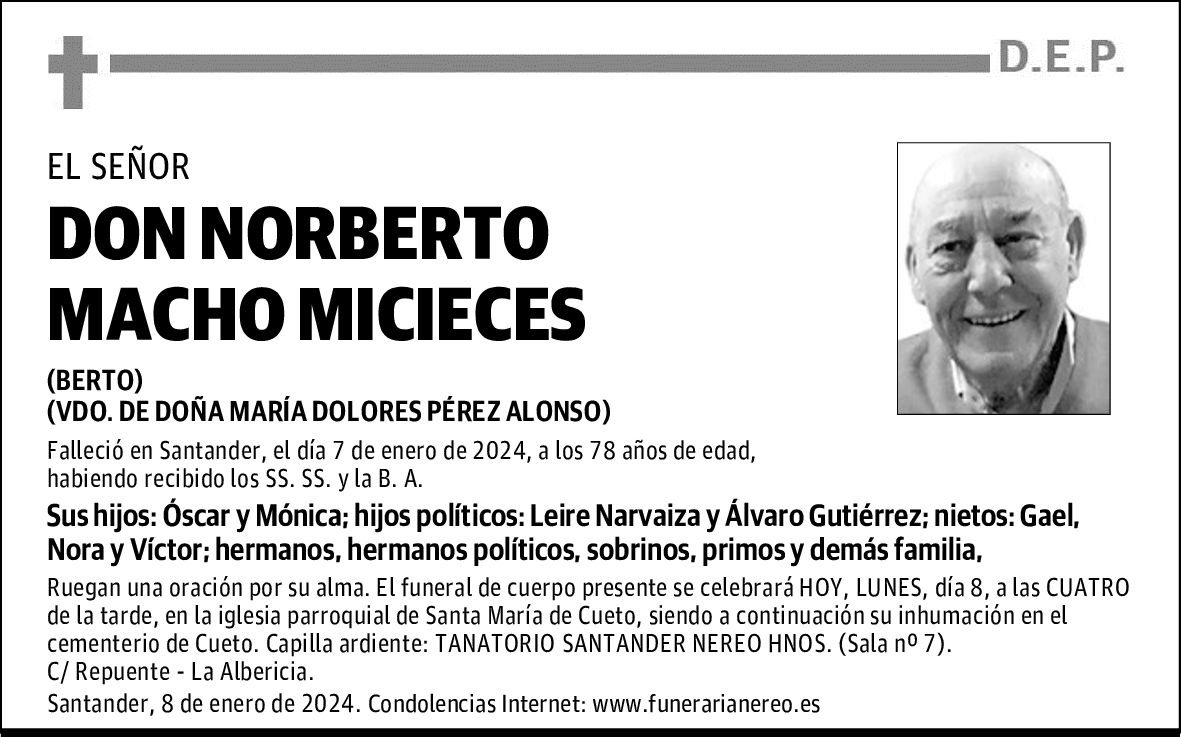 DON NORBERTO MACHO MICIECES