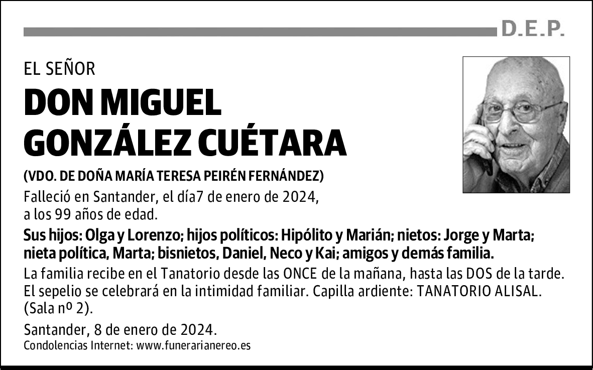 DON MIGUEL GONZÁLEZ CUÉTARA