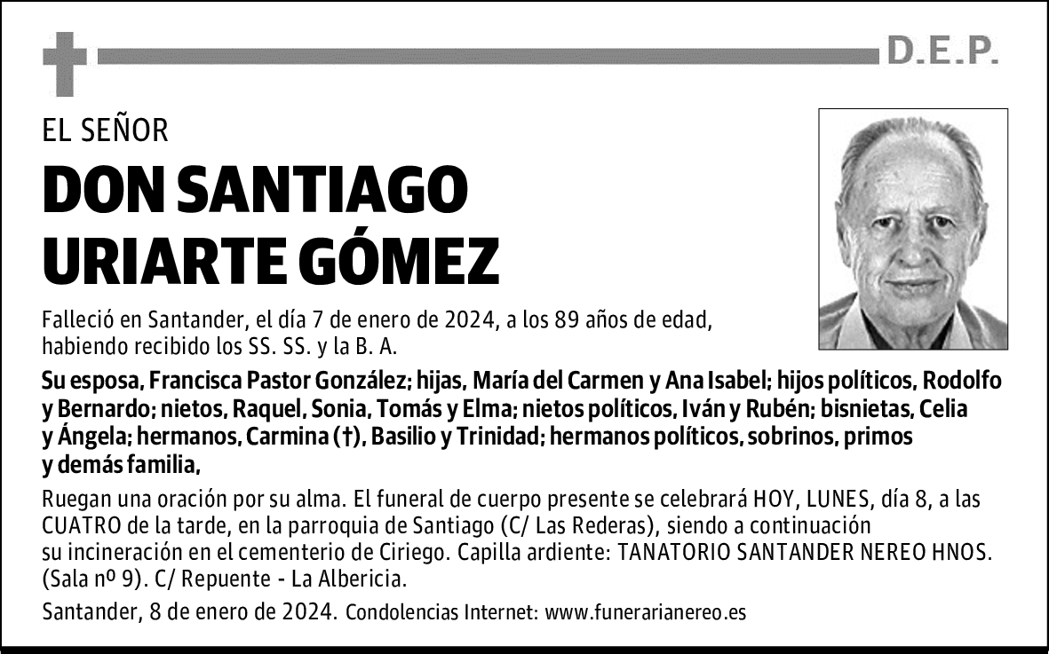 DON SANTIAGO URIARTE GÓMEZ