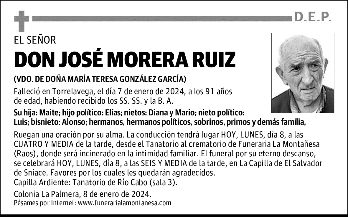 DON JOSÉ MORERA RUIZ