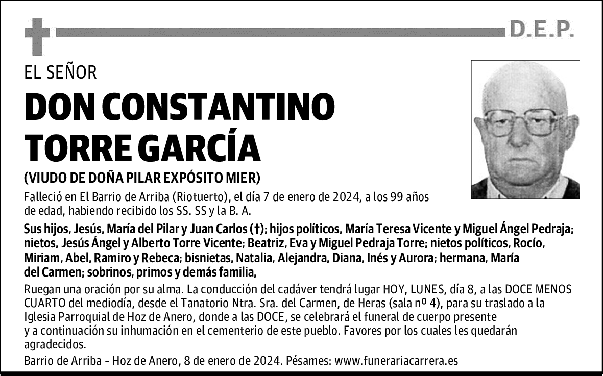 DON CONSTANTINO TORRE GARCÍA