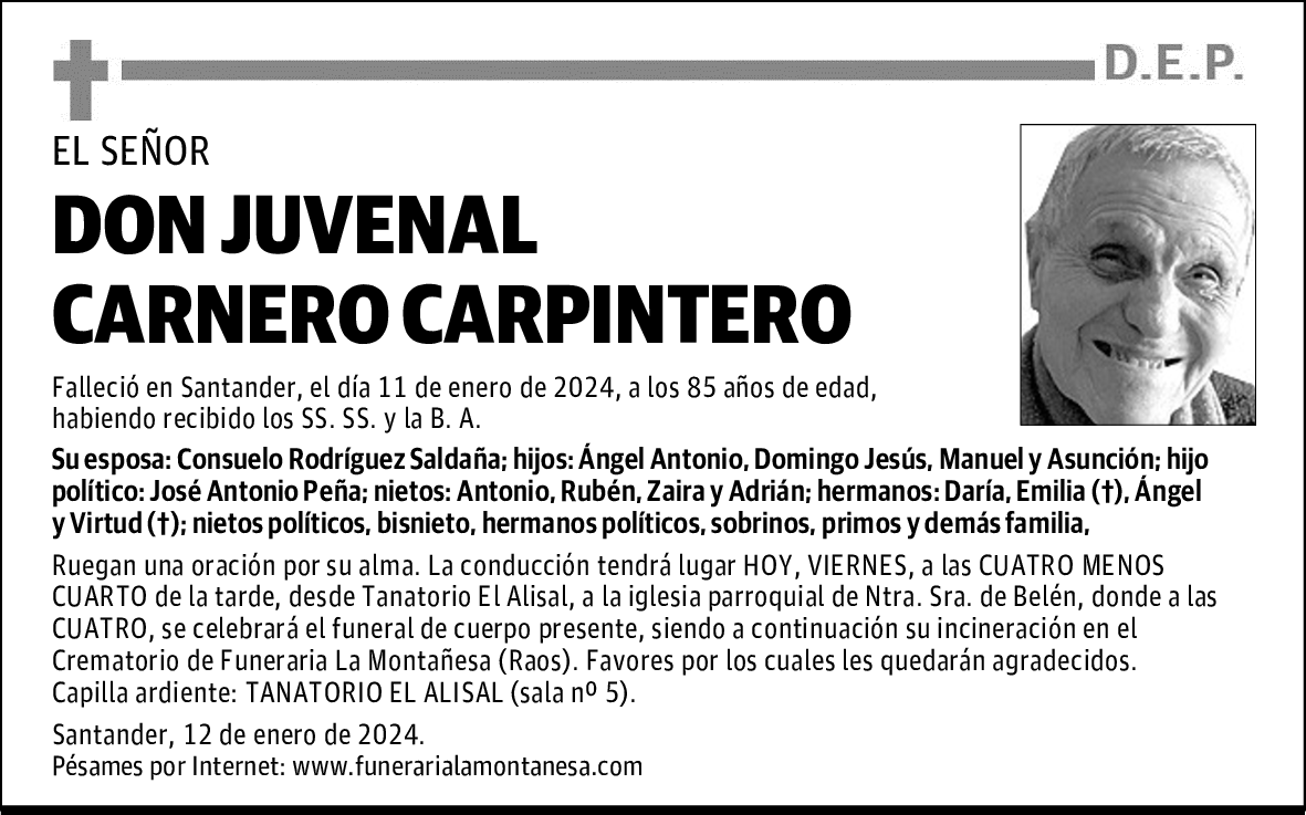 DON JUVENAL CARNERO CARPINTERO