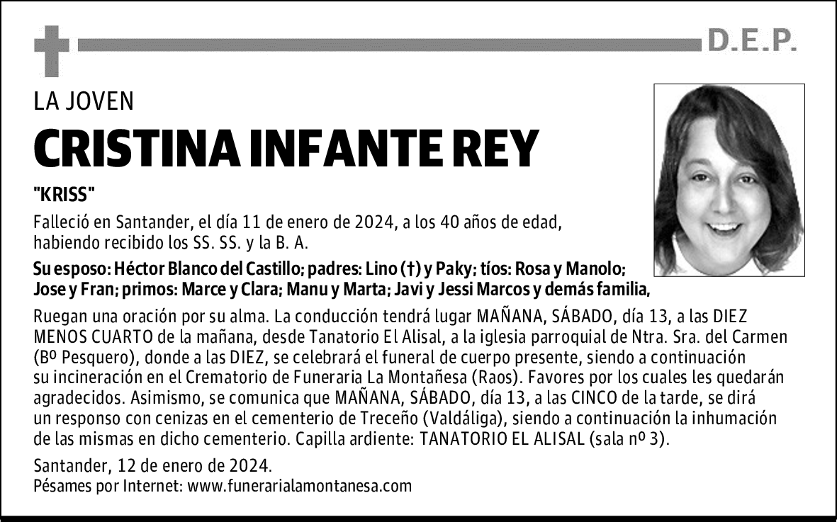 CRISTINA INFANTE REY