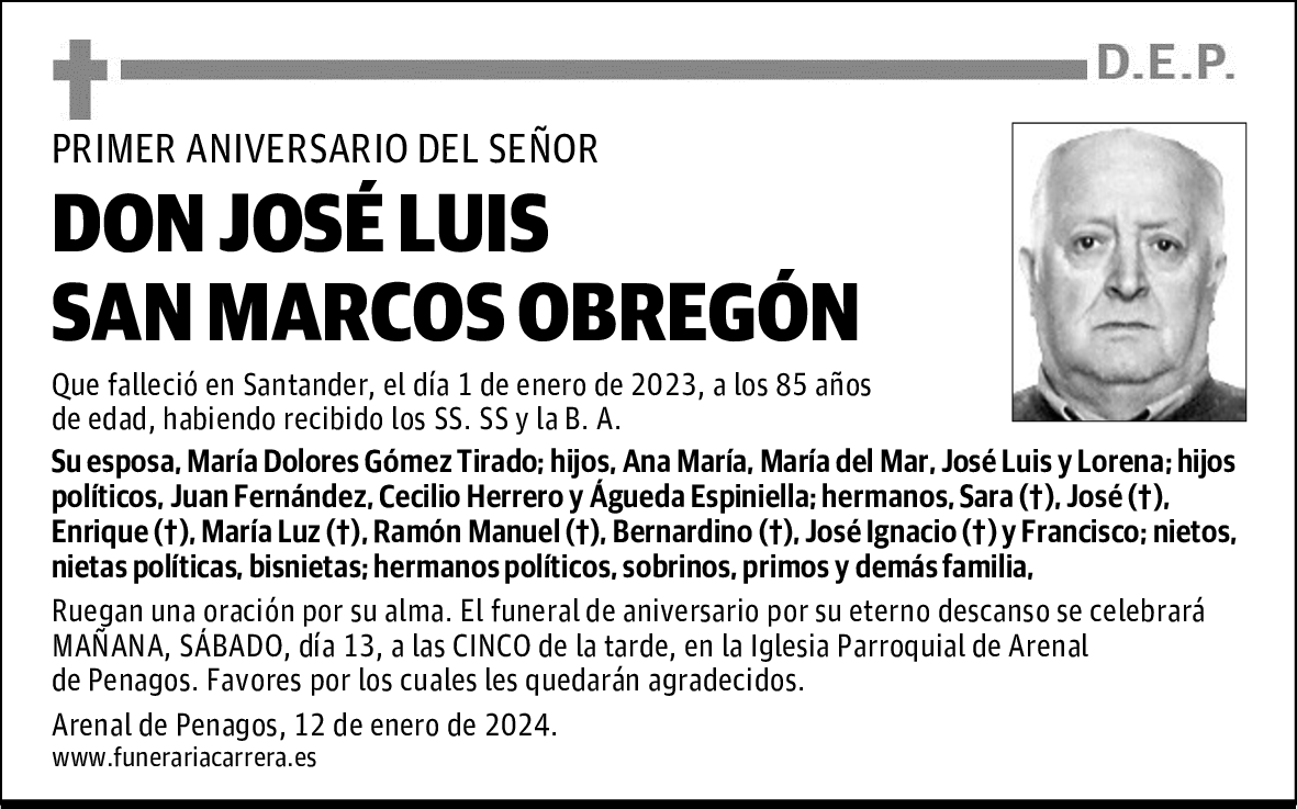 DON JOSÉ LUIS SAN MARCOS OBREGÓN