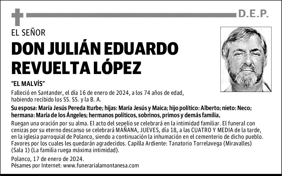DON JULIÁN EDUARDO REVUELTA LÒPEZ