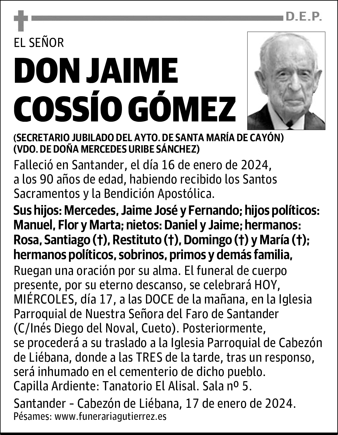 DON JAIME COSSÍO GÓMEZ