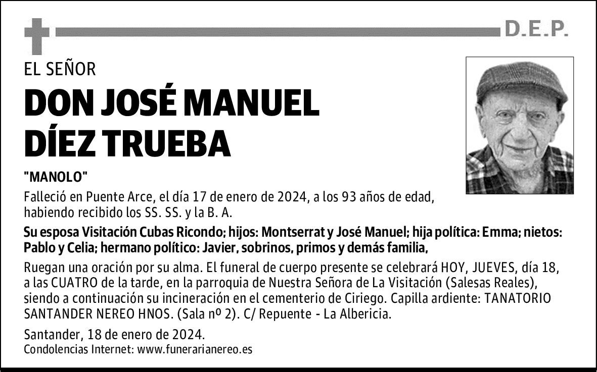 DON JOSÉ MANUEL DÍEZ TRUEBA