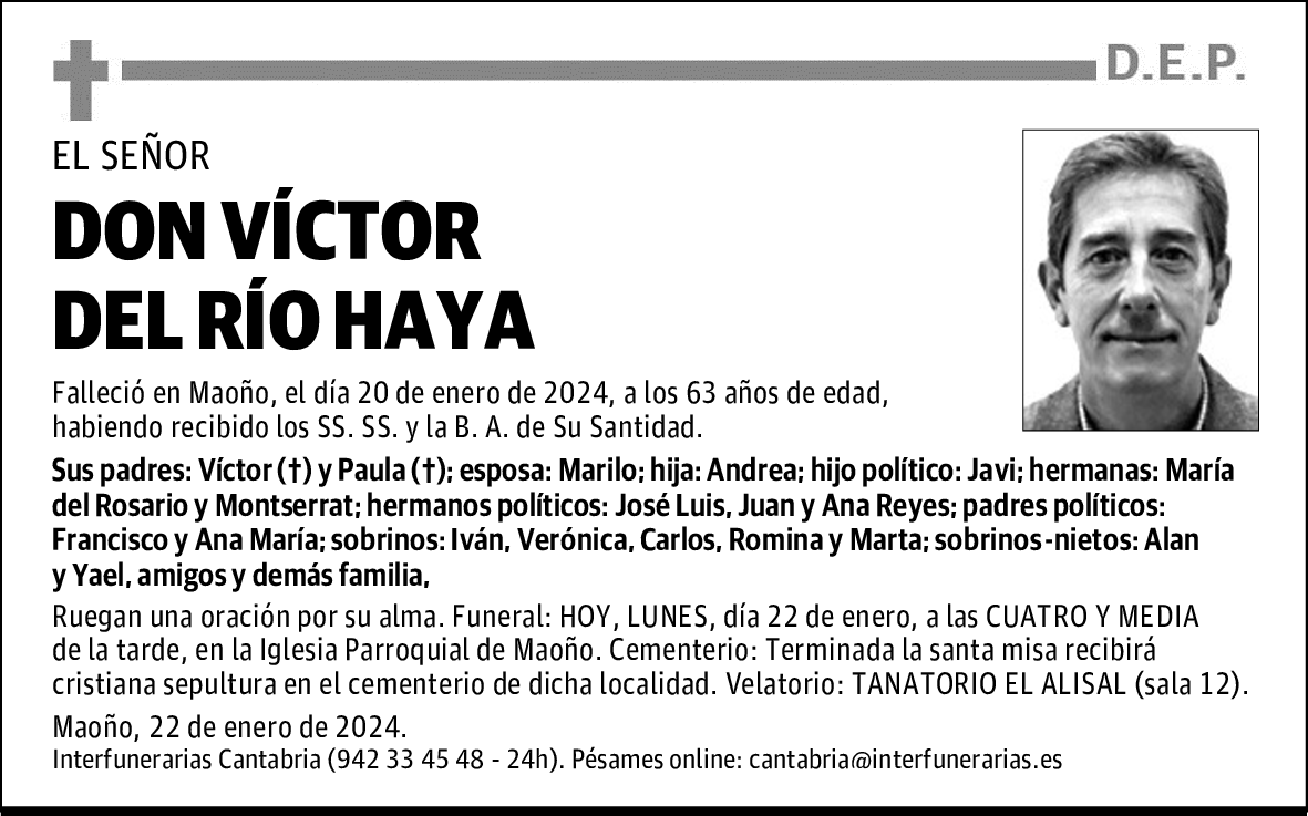 DON VÍCTOR DEL RÍO HAYA