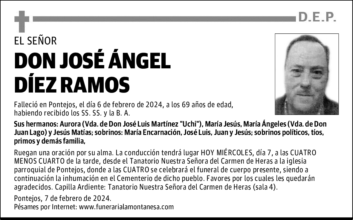 DON JOSÉ ÁNGEL DÍEZ RAMOS