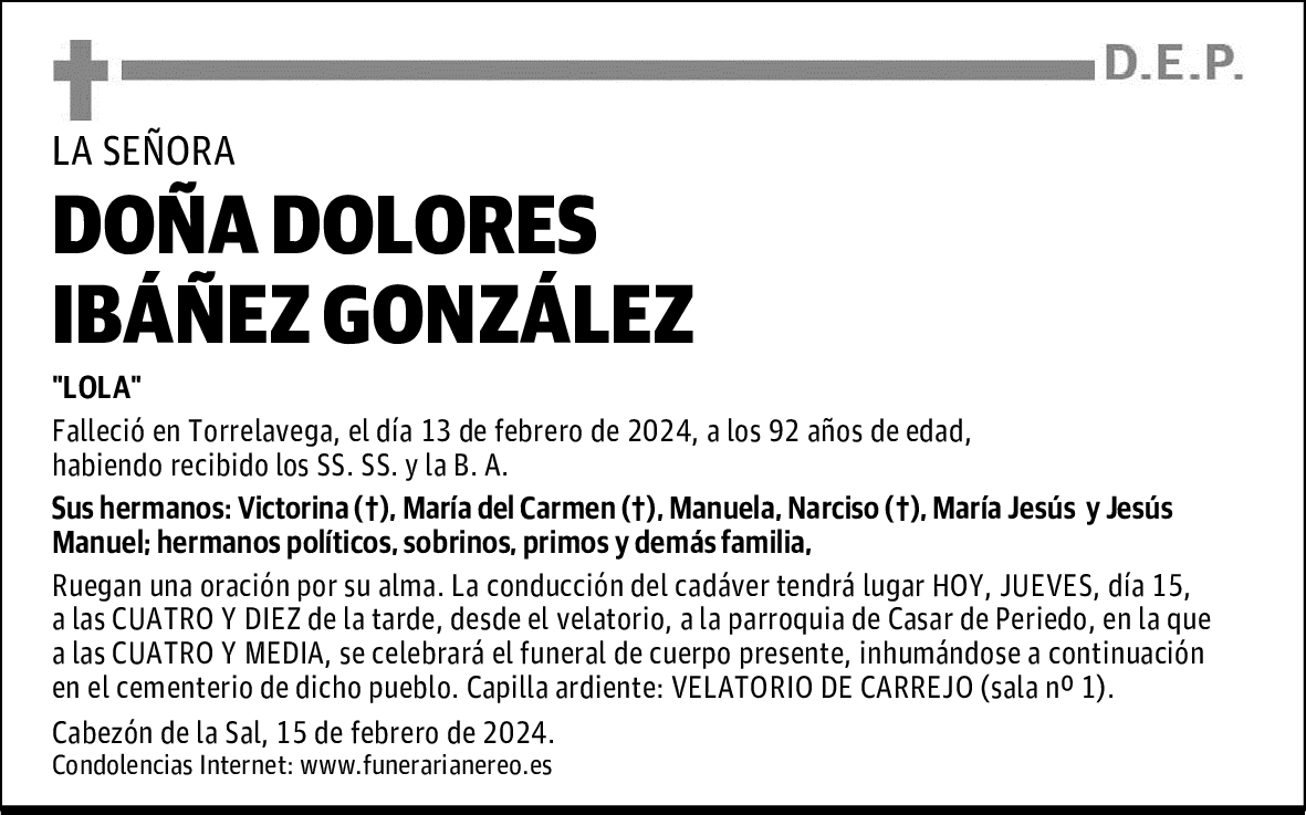 DOÑA DOLORES IBÁÑEZ GONZÁLEZ