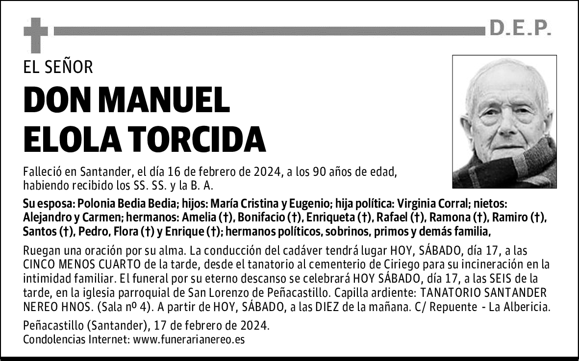 DON MANUEL ELOLA TORCIDA