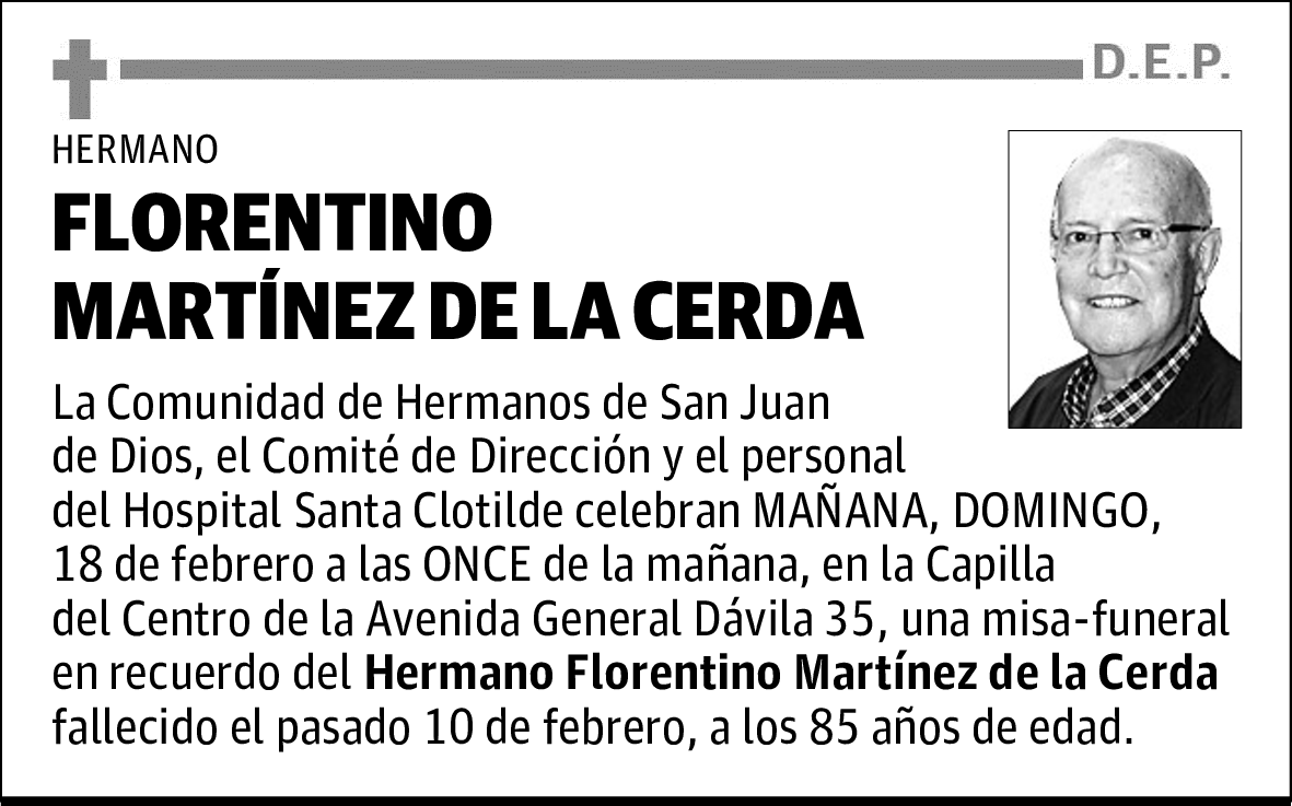 FLORENTINO MARTÍNEZ DE LA CERDA