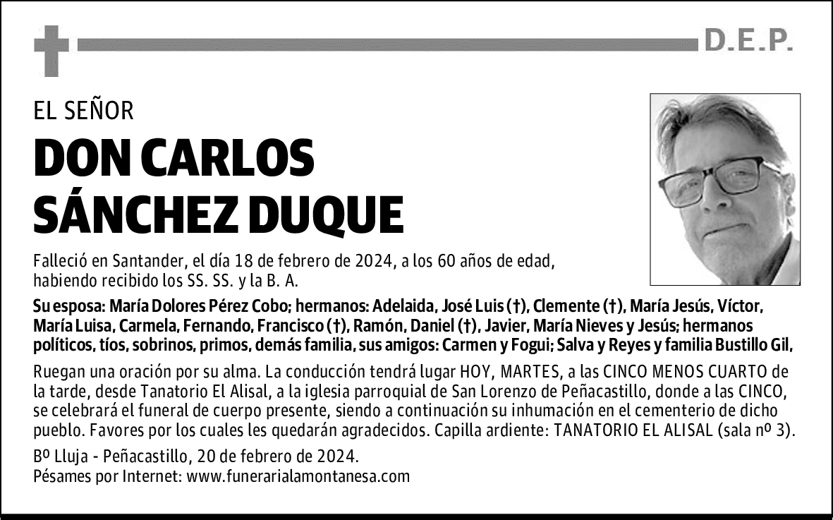 DON CARLOS SÁNCHEZ DUQUE
