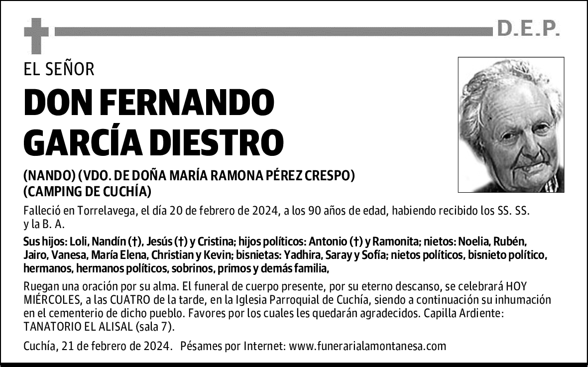DON FERNANDO GARCÍA DIESTRO