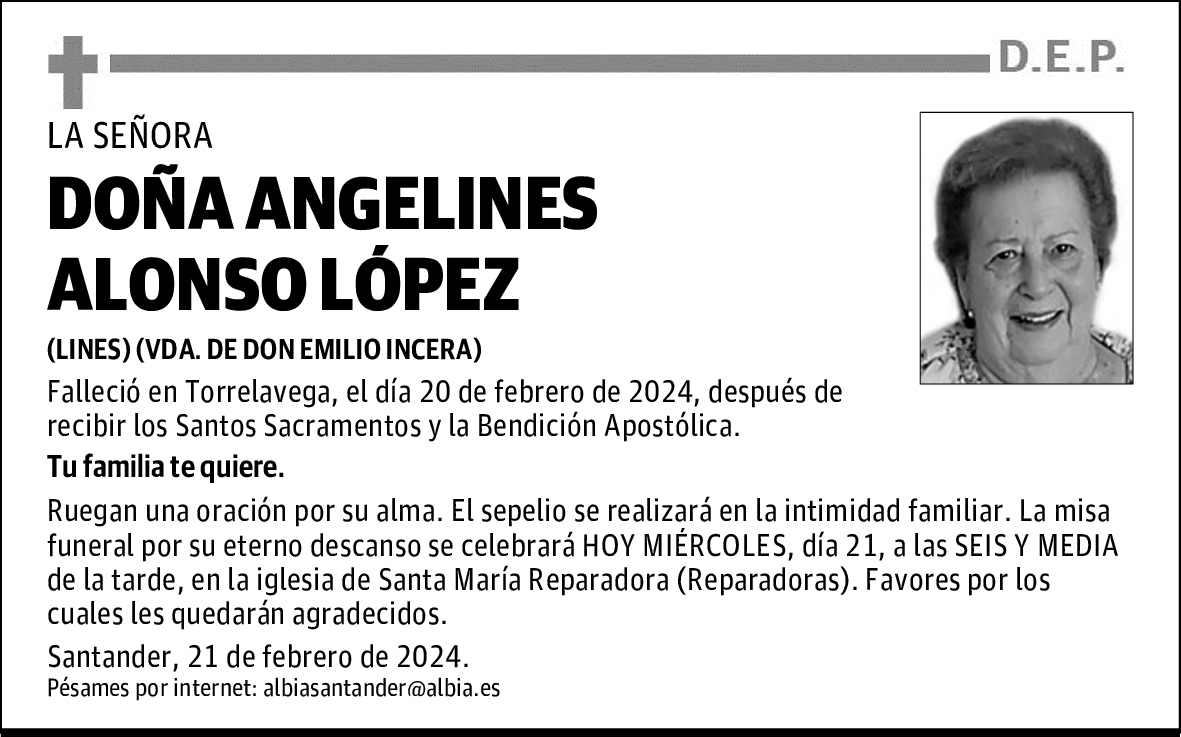 DOÑA ANGELINES ALONSO LÓPEZ