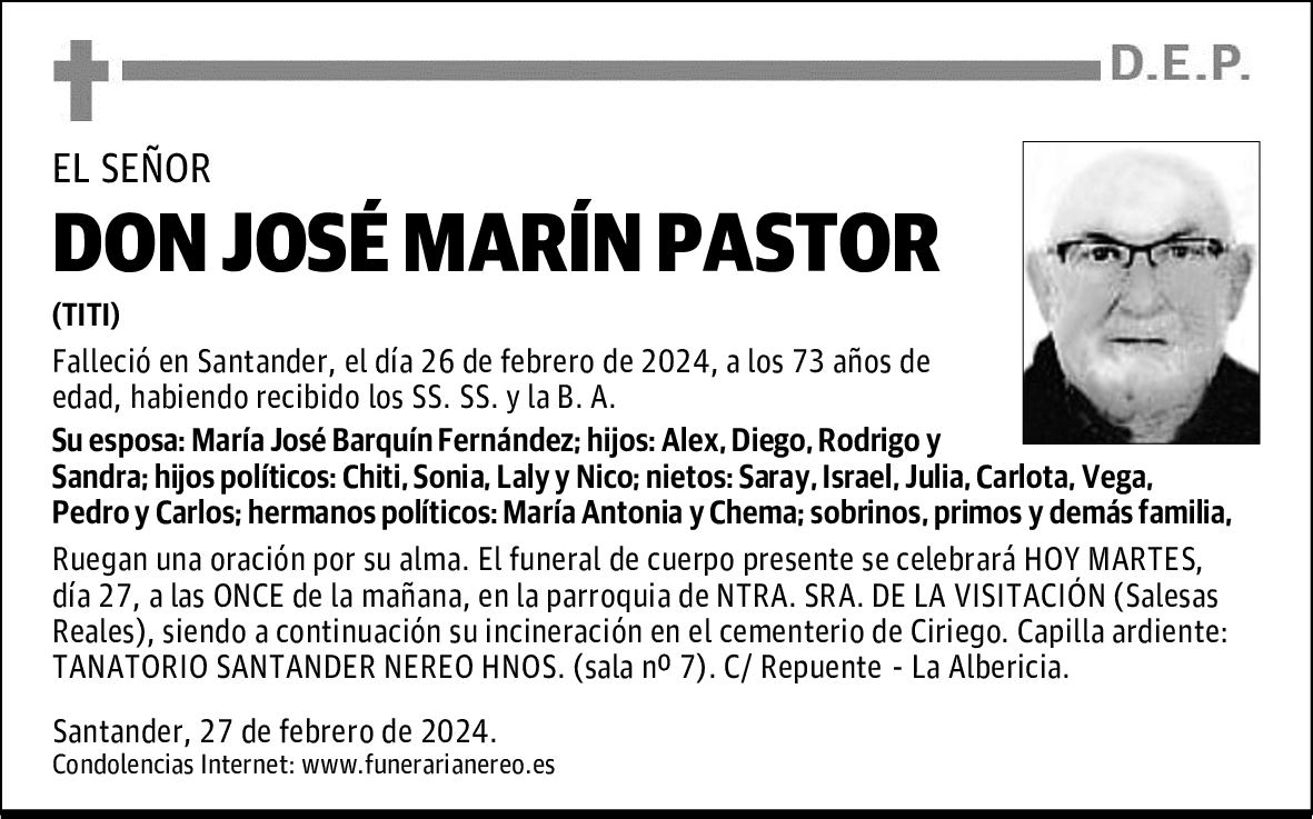 DON JOSÉ MARÍN PASTOR