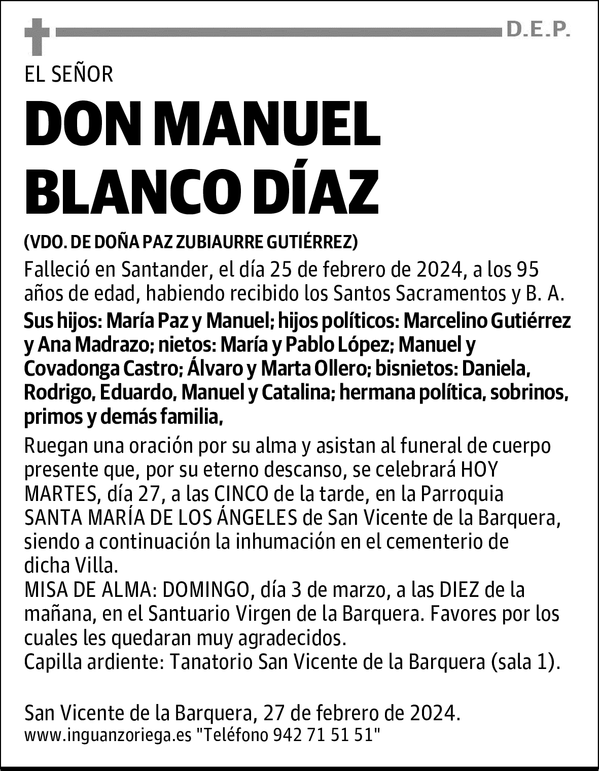 DON MANUEL BLANCO DÍAZ