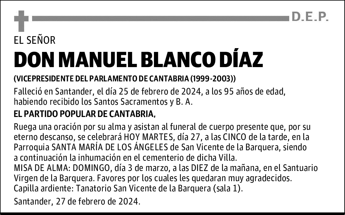 DON MANUEL BLANCO DÍAZ