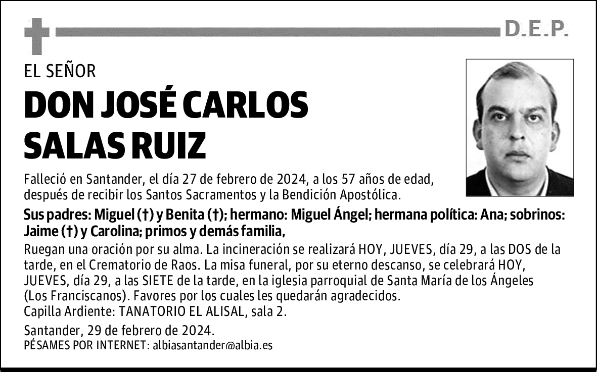 DON JOSÉ CARLOS SALAS RUIZ