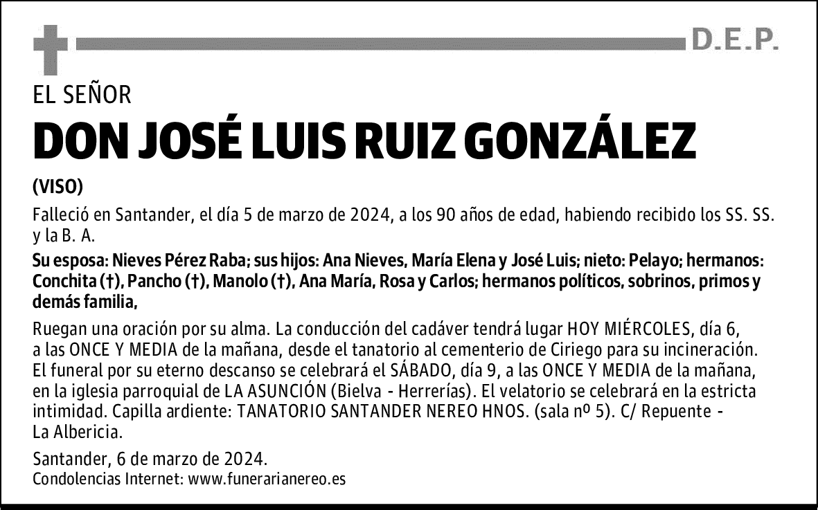 DON JOSÉ LUIS RUIZ GONZÁLEZ