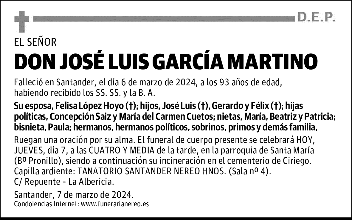 DON JOSÉ LUIS GARCÍA MARTINO