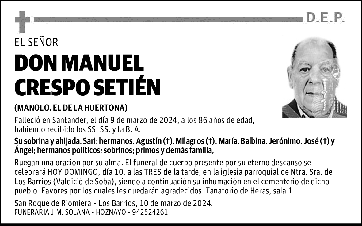 DON MANUEL CRESPO SETIÉN