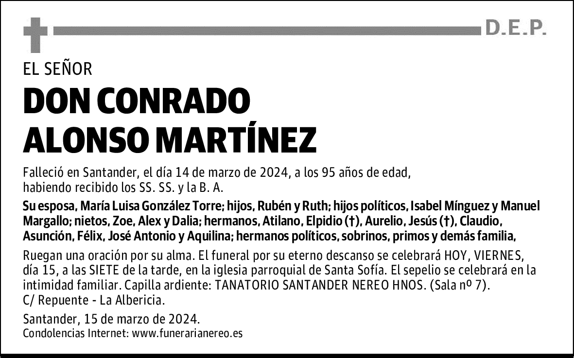 DON CONRADO ALONSO MARTÍNEZ
