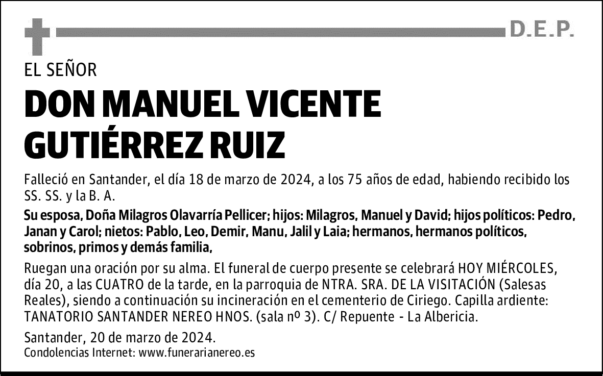 DON MANUEL VICENTE GUTIÉRREZ RUIZ